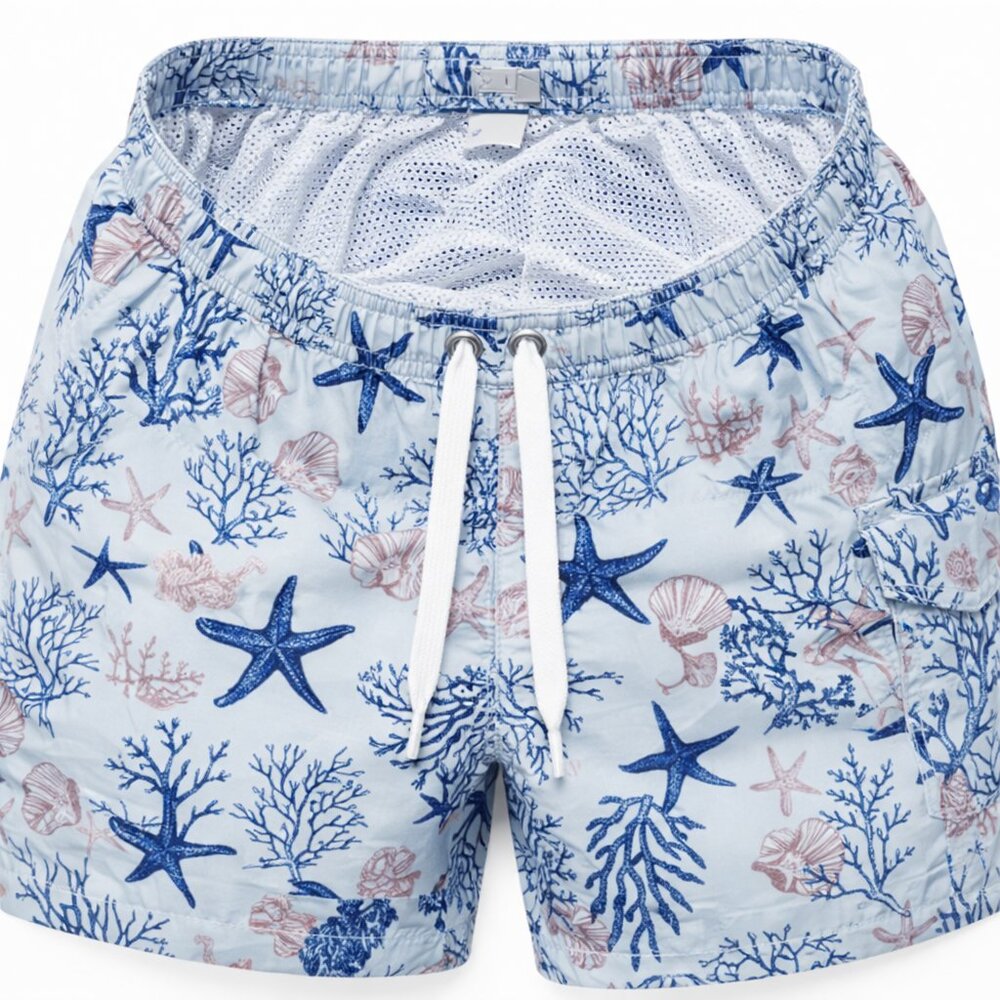 2 Pack Men’s Cargo Swim Trunks Quick Dry Mesh Lined Beach Board Shorts 3 Pockets - Picture 8 of 8